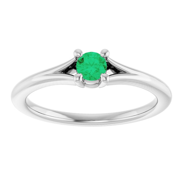 sterling-silver-imitation-emerald-youth-solitaire-ring