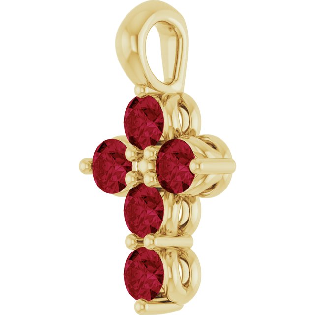 14k-yellow-natural-ruby-cross-pendant