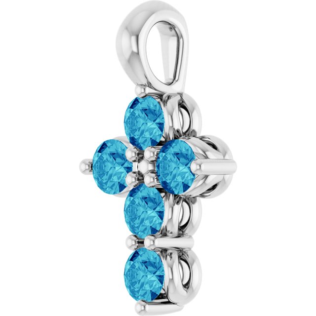 14k-white-natural-blue-zircon-cross-pendant