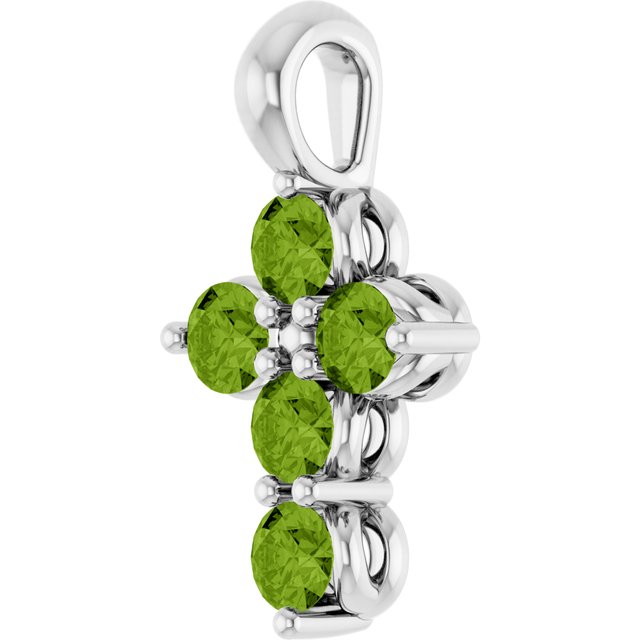 14k-white-natural-peridot-cross-pendant