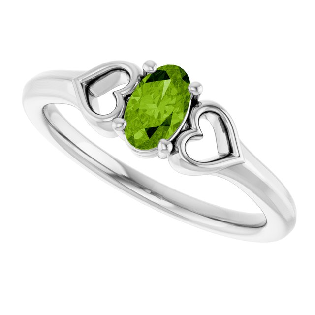 sterling-silver-imitation-peridot-youth-heart-ring
