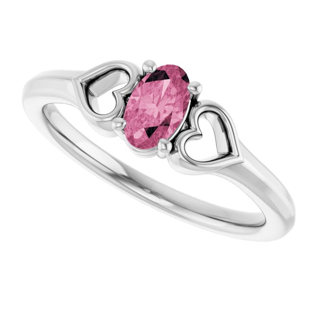 sterling-silver-imitation-pink-tourmaline-youth-heart-ring