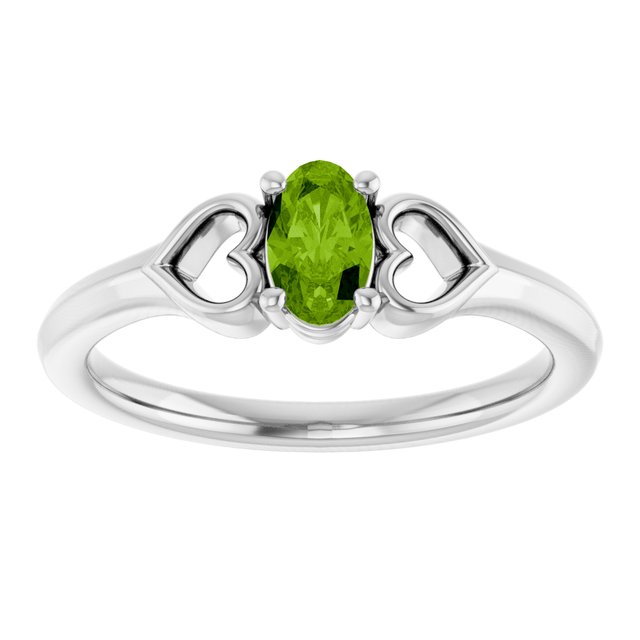 sterling-silver-imitation-peridot-youth-heart-ring