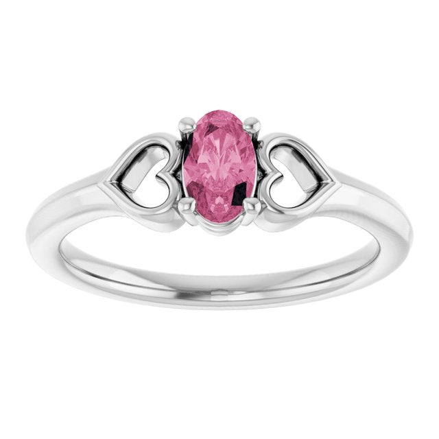 sterling-silver-imitation-pink-tourmaline-youth-heart-ring