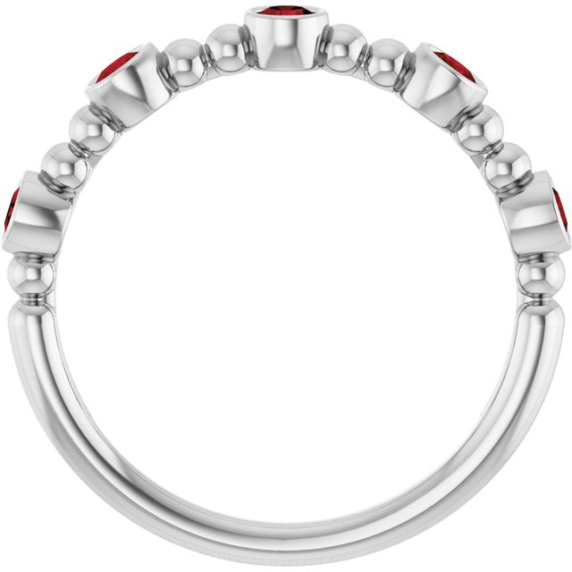 14k-white-natural-mozambique-garnet-stackable-ring