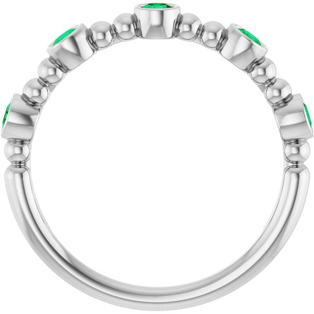 14k-white-natural-emerald-stackable-ring