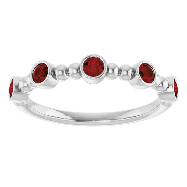 14k-white-natural-mozambique-garnet-stackable-ring