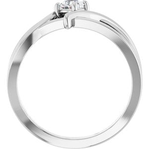1/8 ct Diamond Bypass Ring
