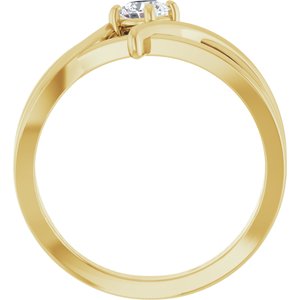 1/8 ct Diamond Bypass Ring