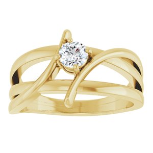 1/8 ct Diamond Bypass Ring