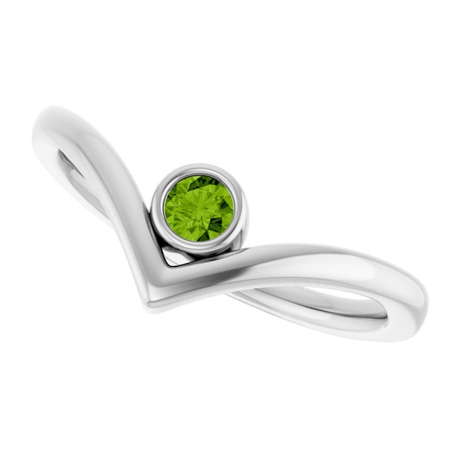 14k-white-natural-peridot-bezel-set-v-ring
