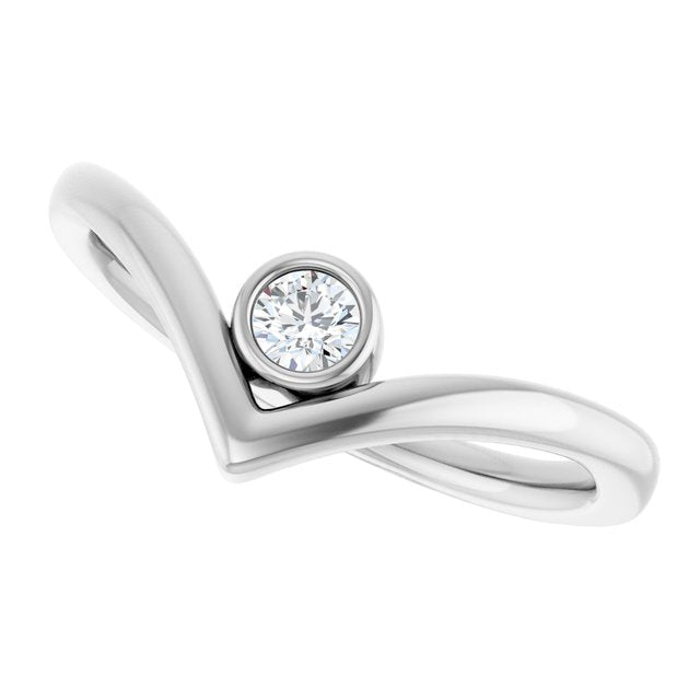 14k-white-1/10-ctw-natural-diamond-bezel-set-v-ring