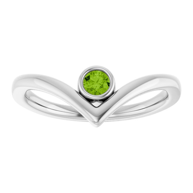 14k-white-natural-peridot-bezel-set-v-ring