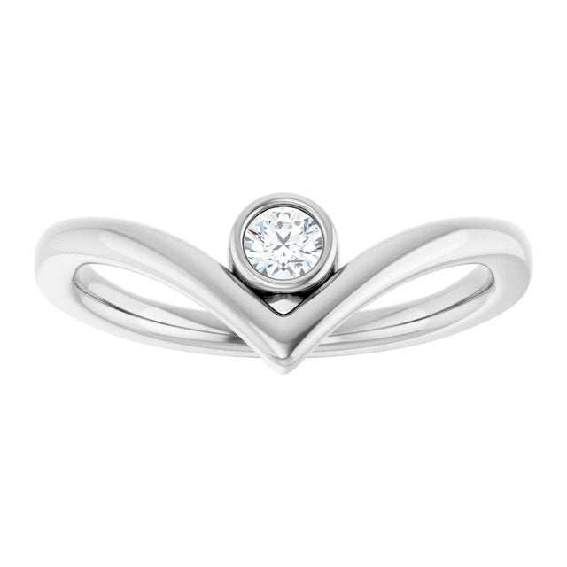 14k-white-1/10-ctw-natural-diamond-bezel-set-v-ring