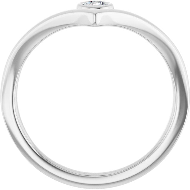 14k-white-1/10-ctw-natural-diamond-bezel-set-v-ring