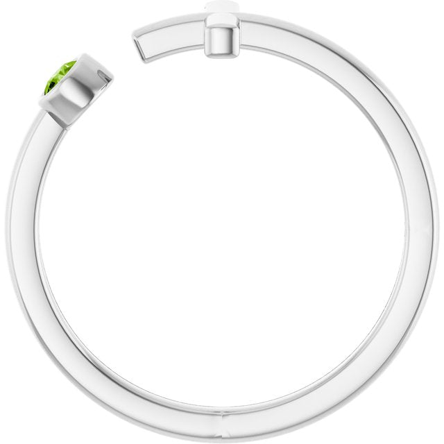14k-white-natural-peridot-negative-space-cross-ring