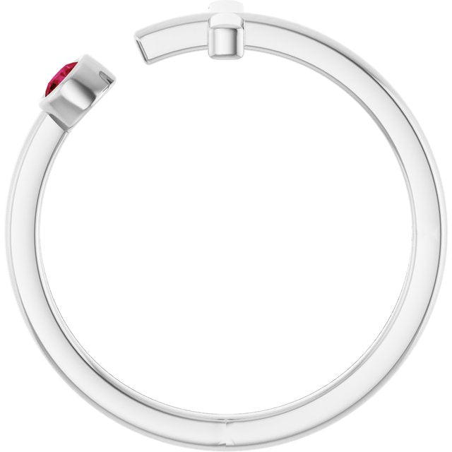 14k-white-lab-grown-ruby-negative-space-cross-ring