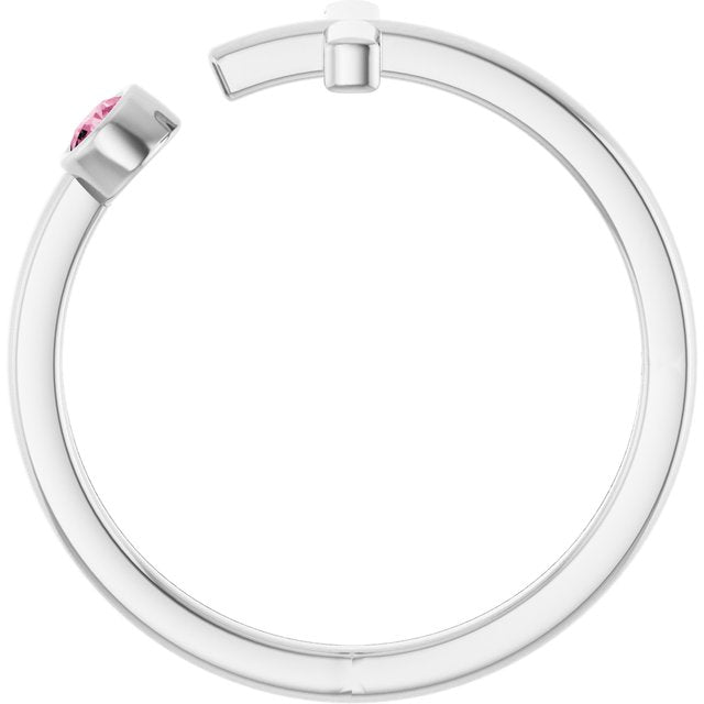 14k-white-natural-pink-tourmaline-negative-space-cross-ring