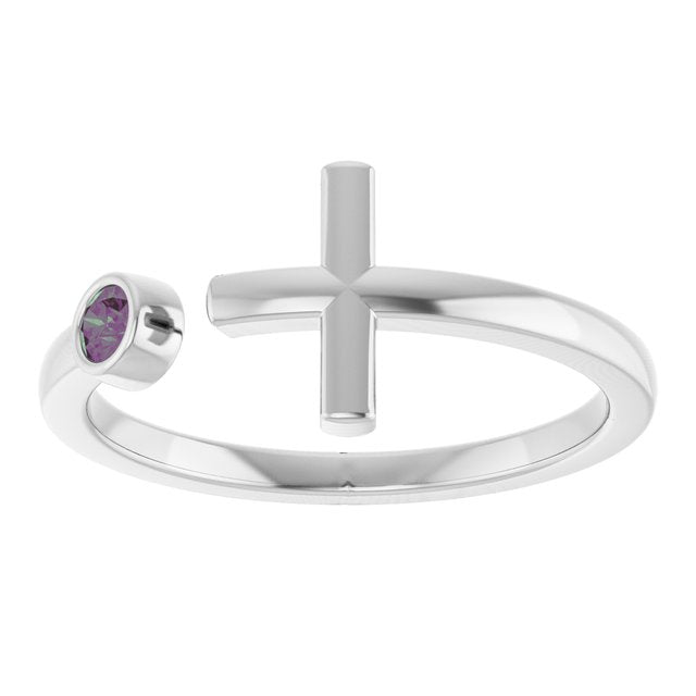 14k-white-lab-grown-alexandrite-negative-space-cross-ring