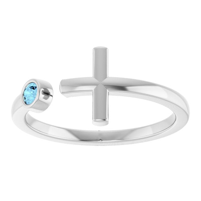 14k-white-natural-aquamarine-negative-space-cross-ring