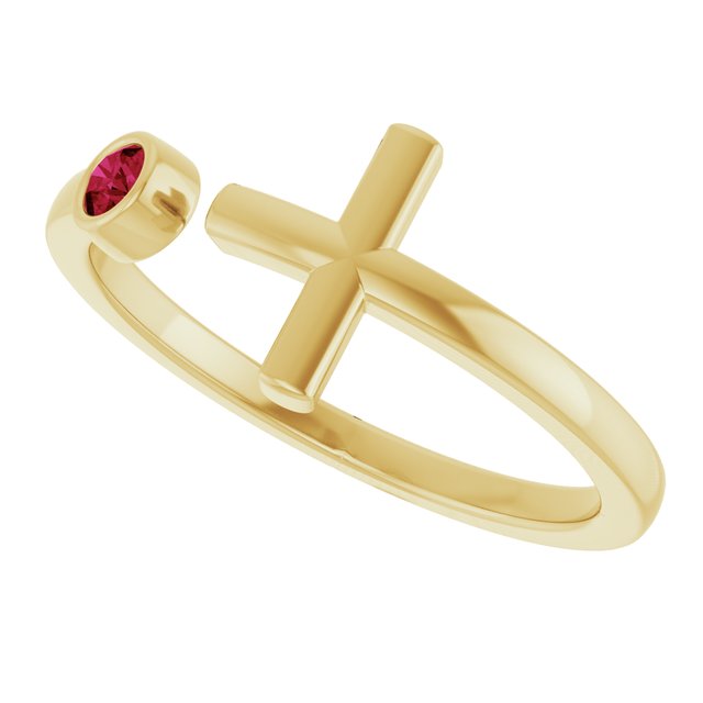 14k-yellow-lab-grown-ruby-negative-space-cross-ring