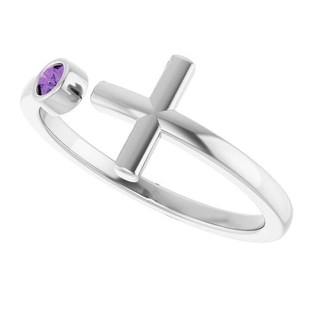 14k-white-natural-amethyst-negative-space-cross-ring