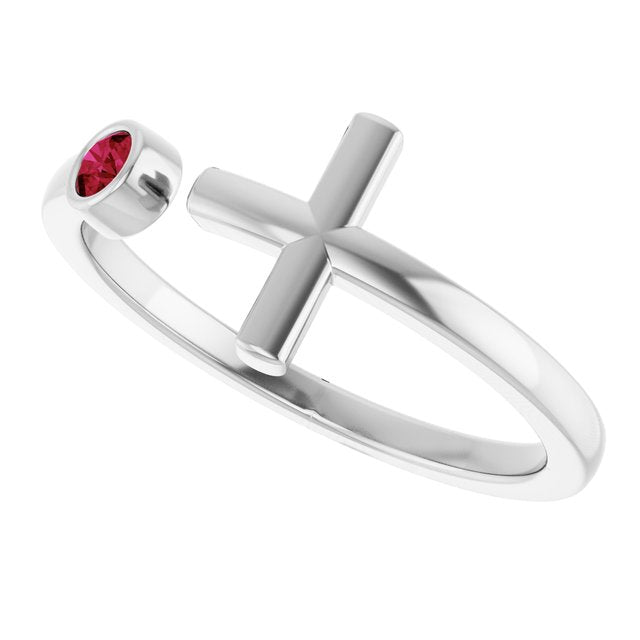 14k-white-natural-ruby-negative-space-cross-ring