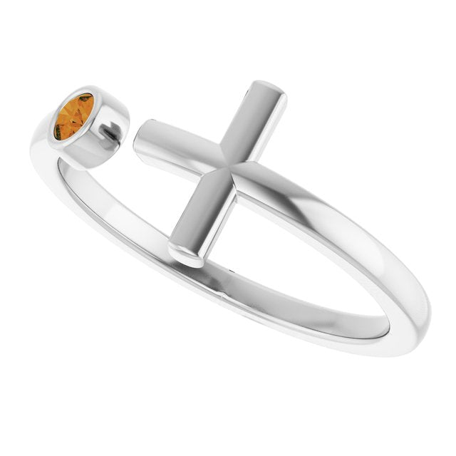 14k-white-natural-citrine-negative-space-cross-ring