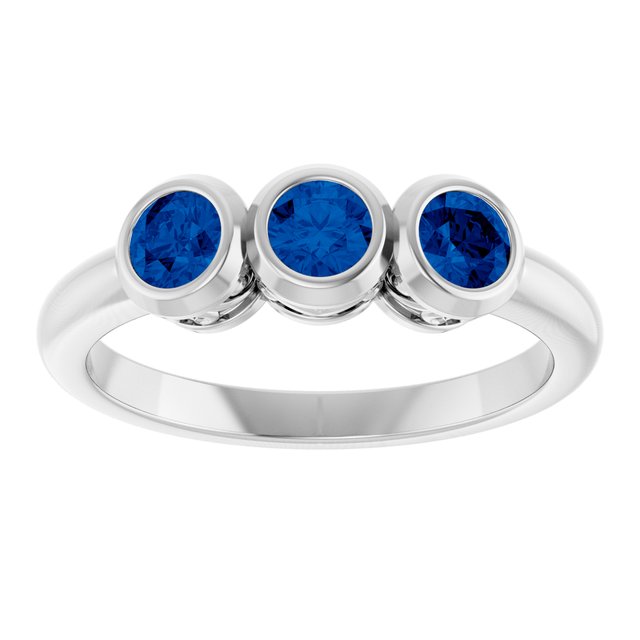 platinum-lab-grown-blue-sapphire-three-stone-bezel-set-ring