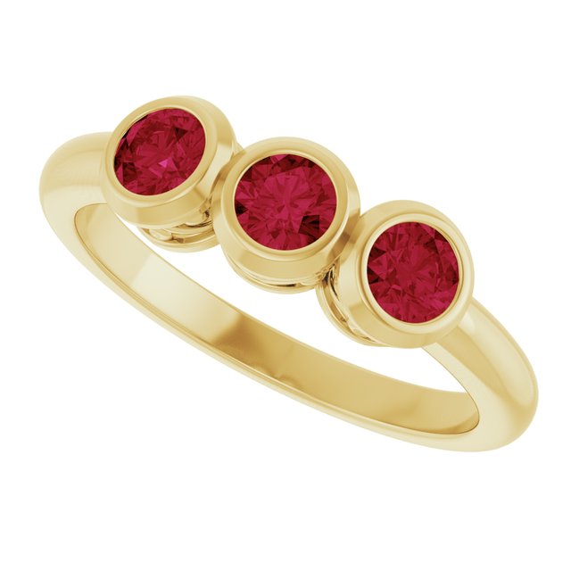 14k-yellow-gold-lab-grown-ruby-three-stone-bezel-set-ring