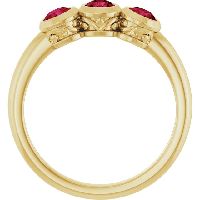 14k-yellow-gold-lab-grown-ruby-three-stone-bezel-set-ring