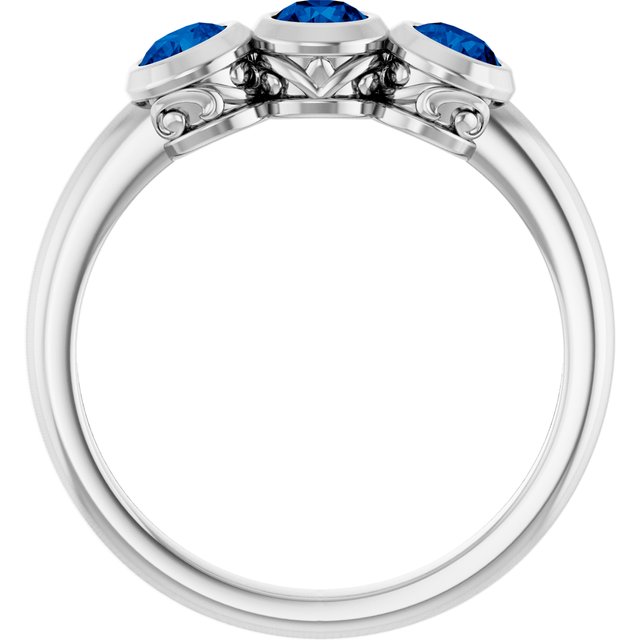 14k-white-gold-lab-grown-blue-sapphire-three-stone-bezel-set-ring