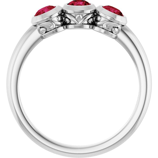 platinum-lab-grown-ruby-three-stone-bezel-set-ring