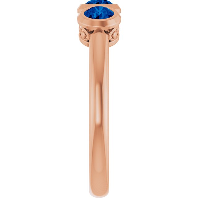 14k-rose-gold-lab-grown-blue-sapphire-three-stone-bezel-set-ring
