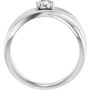 1/4 ct Diamond Solitaire Criss-Cross Ring
