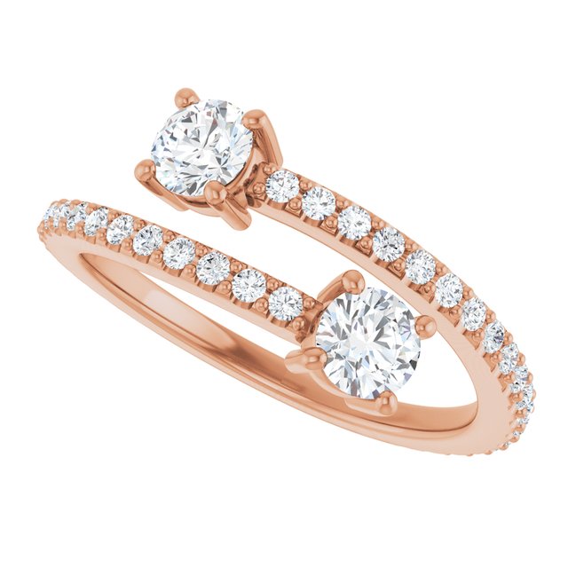 14k-rose-7/8-ctw-natural-diamond-two-stone-ring