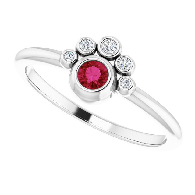 14k-white-natural-ruby-&-.04-ctw-natural-diamond-ring