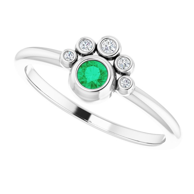 14k-white-lab-grown-emerald-&-.04-ctw-natural-diamond-ring