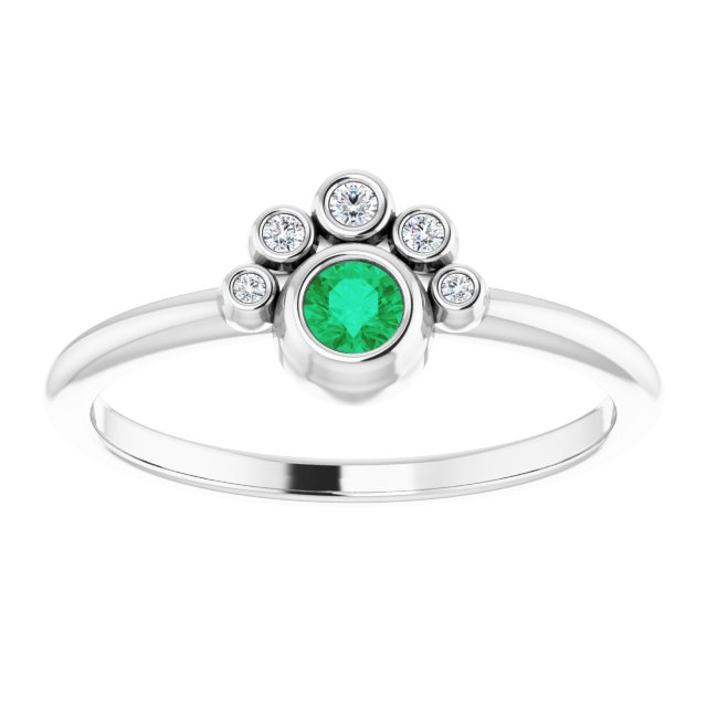 14k-white-natural-emerald-&-.04-ctw-natural-diamond-ring