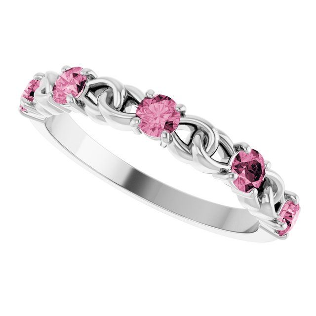 14k-white-natural-pink-tourmaline-stackable-ring