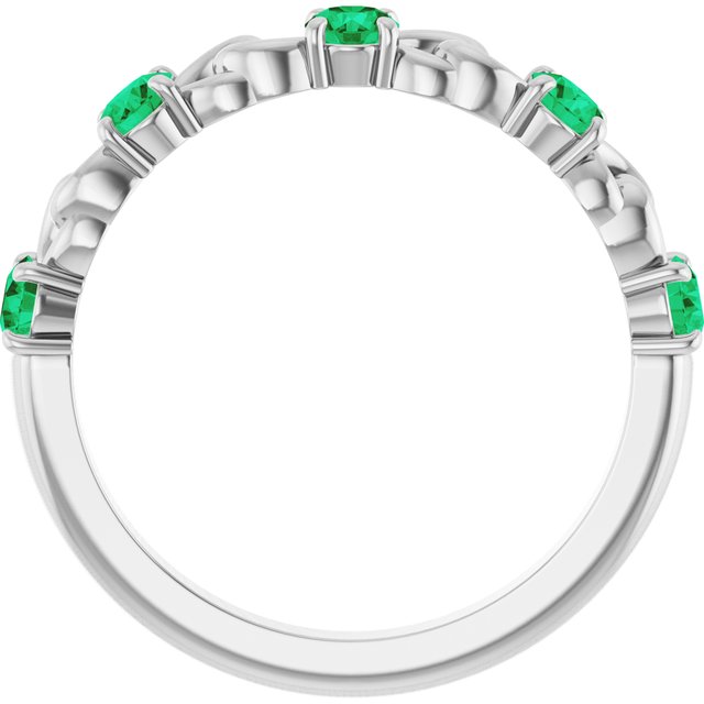 platinum-lab-grown-emerald-stackable-ring