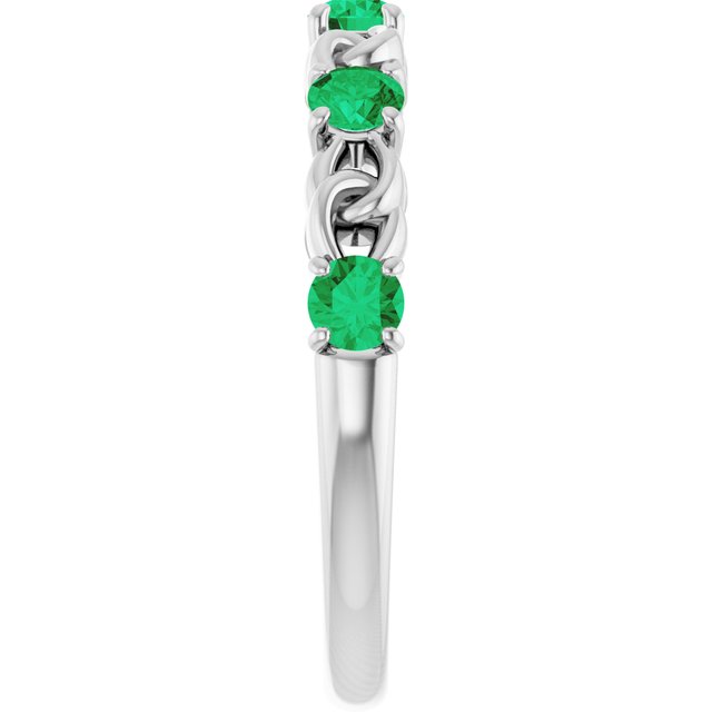 platinum-lab-grown-emerald-stackable-ring