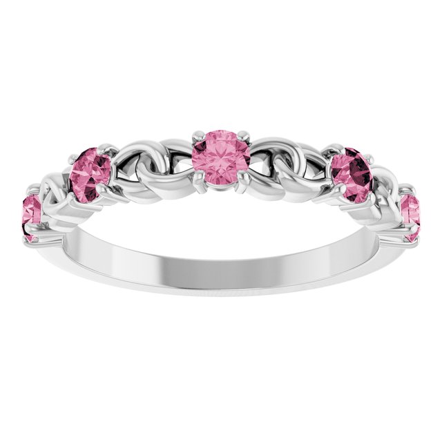 14k-white-natural-pink-tourmaline-stackable-ring