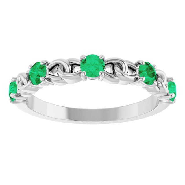 14k-white-natural-emerald-stackable-ring