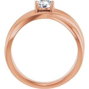 1/4 ct Diamond Solitaire Criss-Cross Ring