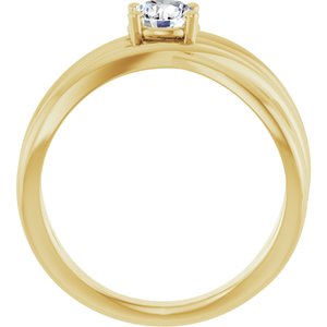 1/4 ct Diamond Solitaire Criss-Cross Ring