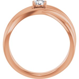 1/4 ct Diamond Solitaire Criss-Cross Ring