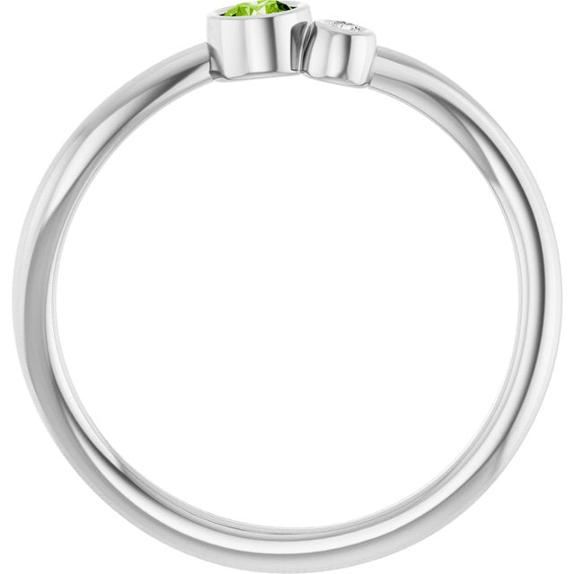 14k-white--natural-peridot-&-.015-ct-natural-diamond-ring