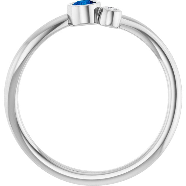 14k-white--lab-grown-blue-sapphire-&-.015-ct-natural-diamond-ring
