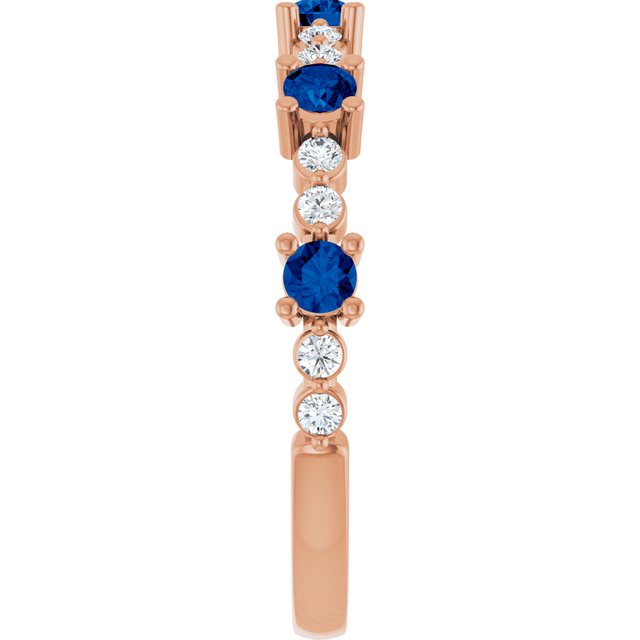 14k-rose-gold-lab-grown-blue-sapphire-&-1/6-ctw-natural-diamond-ring